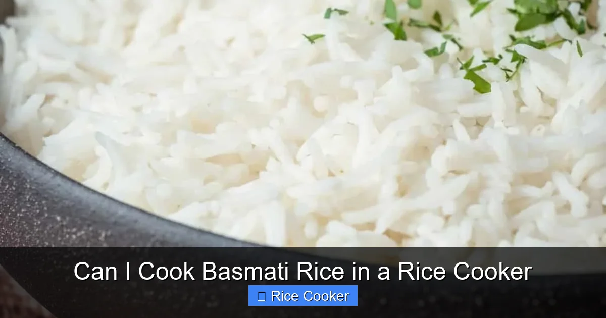 Can I Cook Basmati Rice in a Rice Cooker