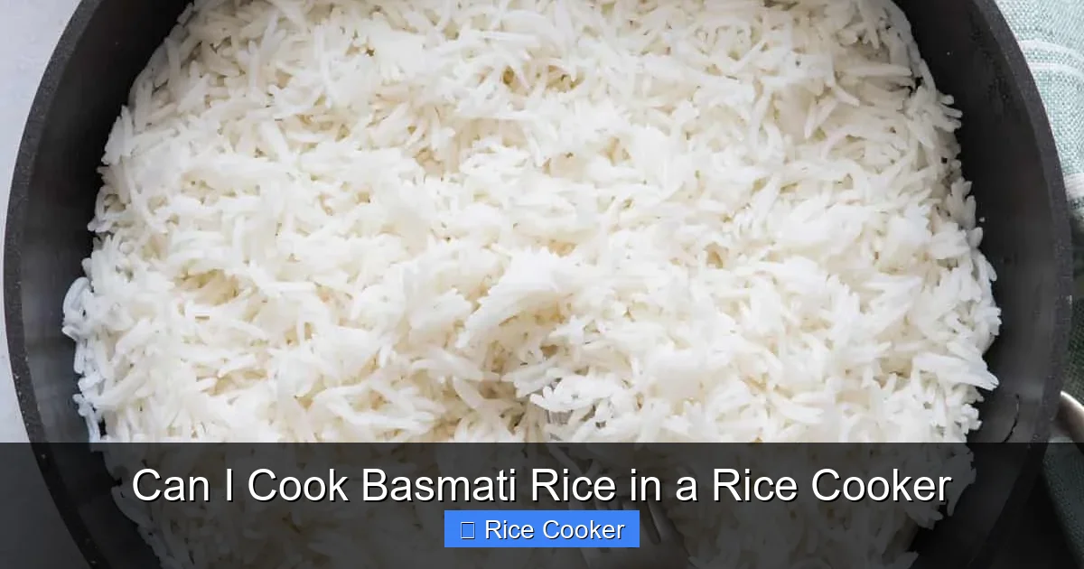 Can I Cook Basmati Rice in a Rice Cooker
