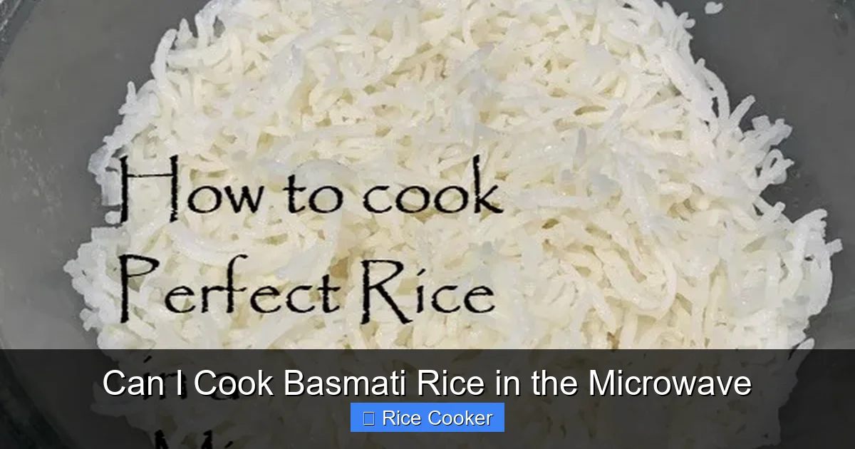 Can I Cook Basmati Rice in the Microwave