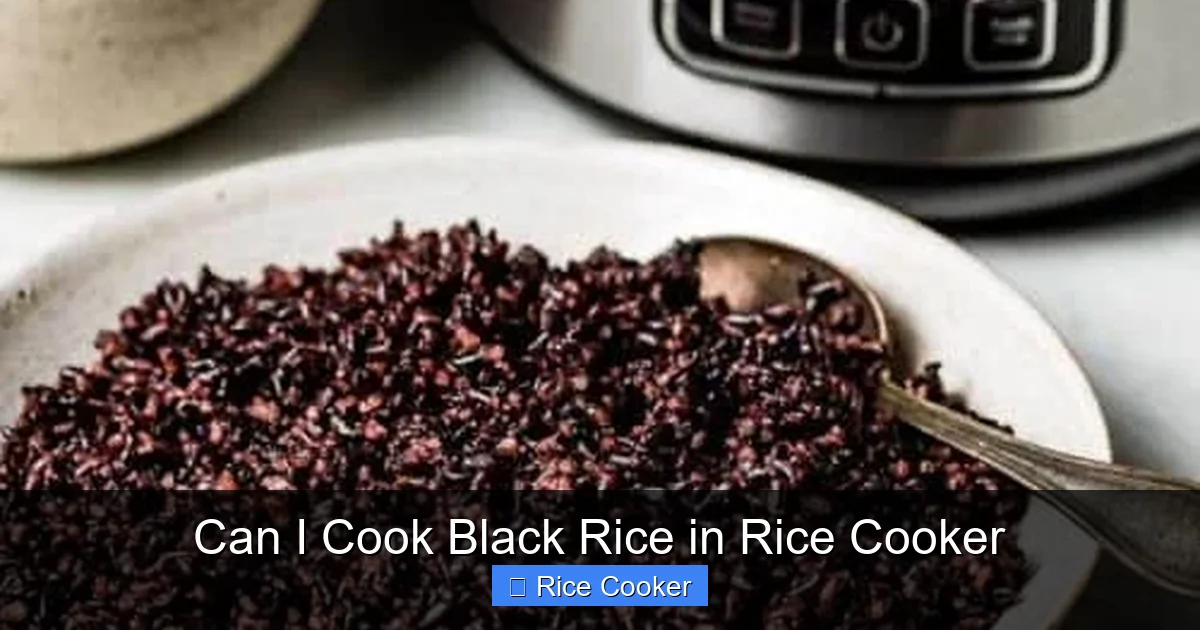 Can I Cook Black Rice in Rice Cooker