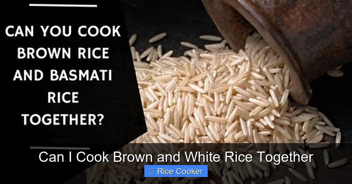 Can I Cook Brown and White Rice Together