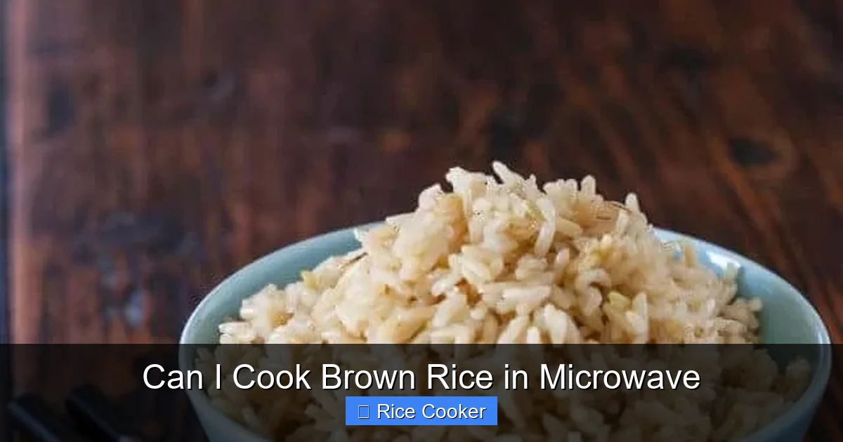 Can I Cook Brown Rice in Microwave