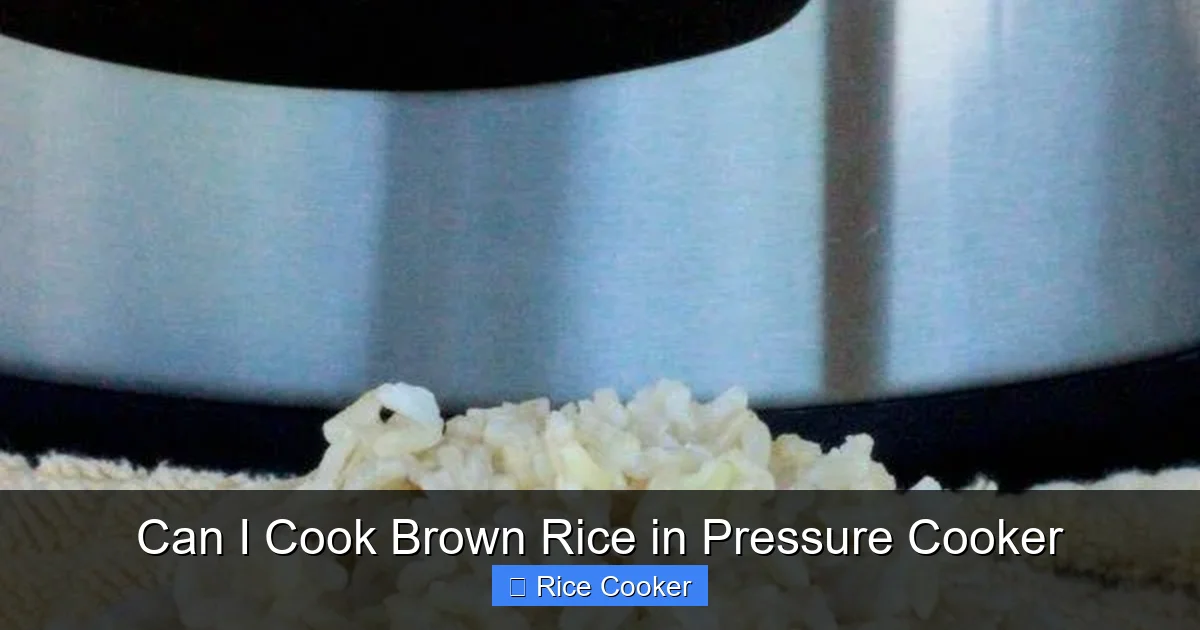 Can I Cook Brown Rice in Pressure Cooker