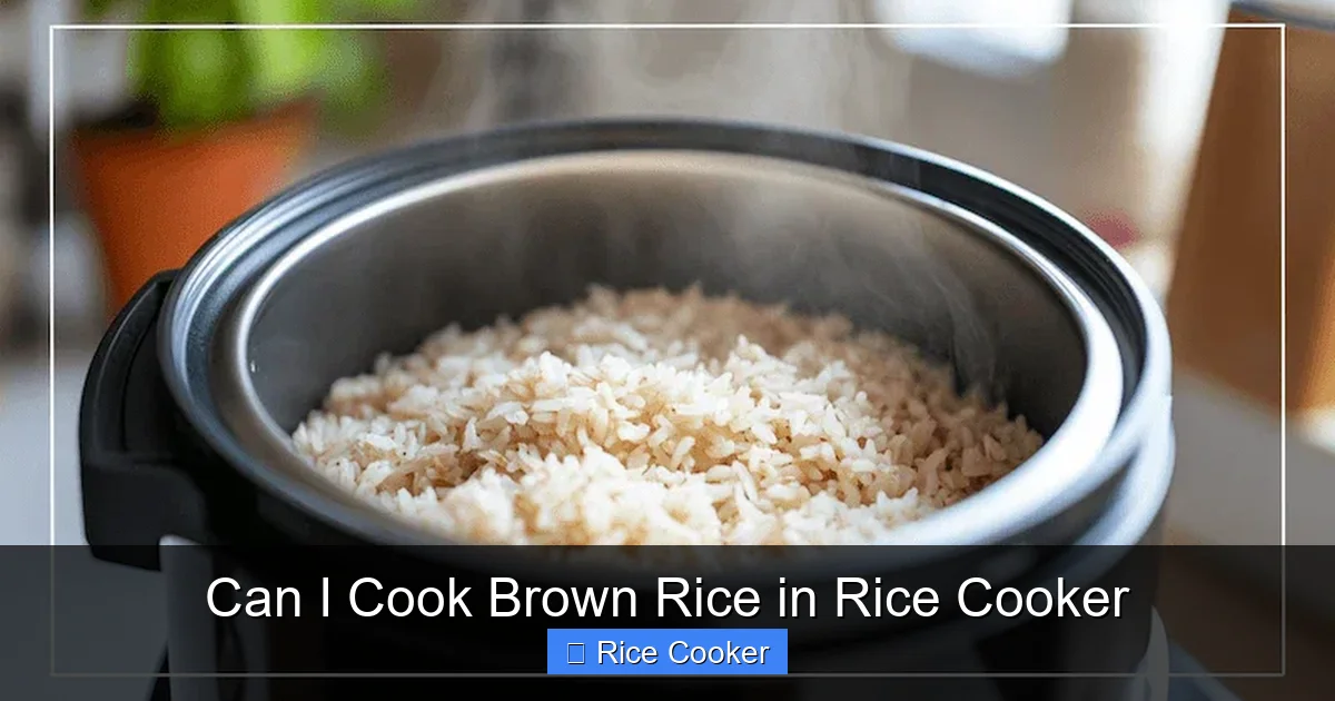 Can I Cook Brown Rice in Rice Cooker