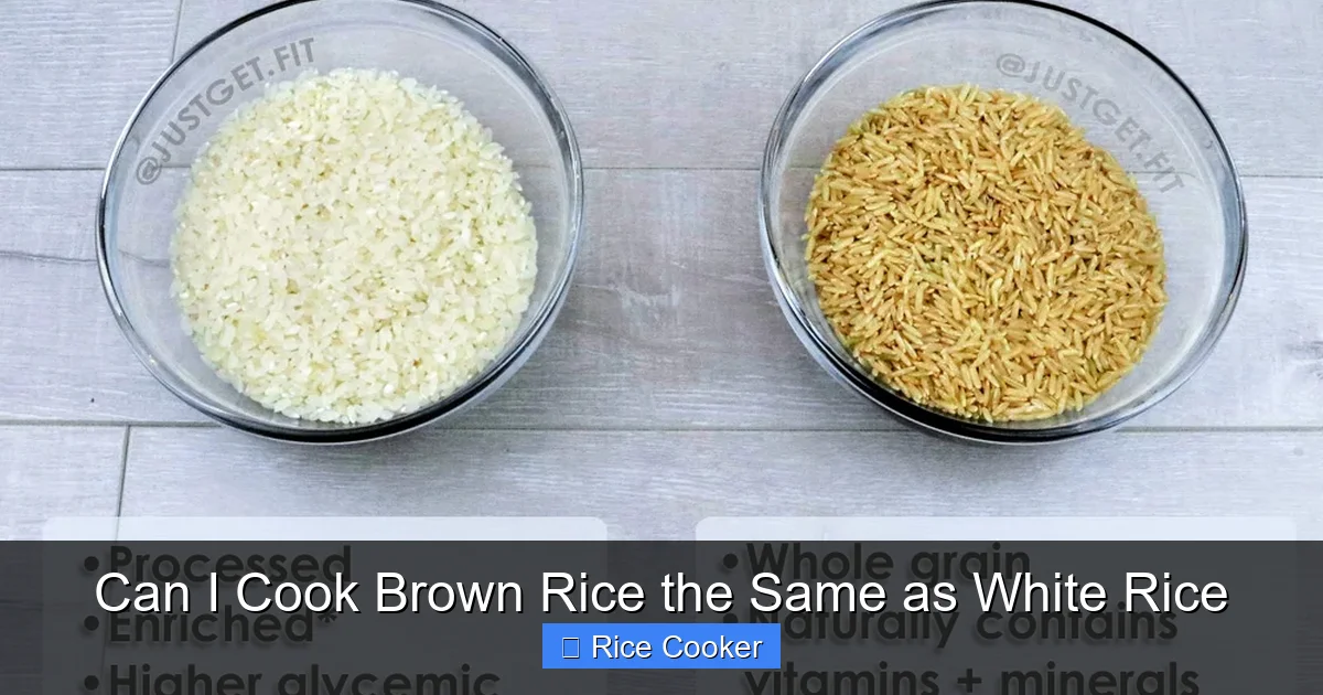 Can I Cook Brown Rice the Same as White Rice