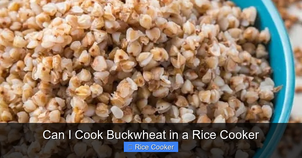 Can I Cook Buckwheat in a Rice Cooker