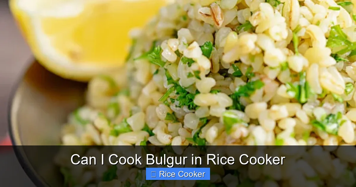 Can I Cook Bulgur in Rice Cooker