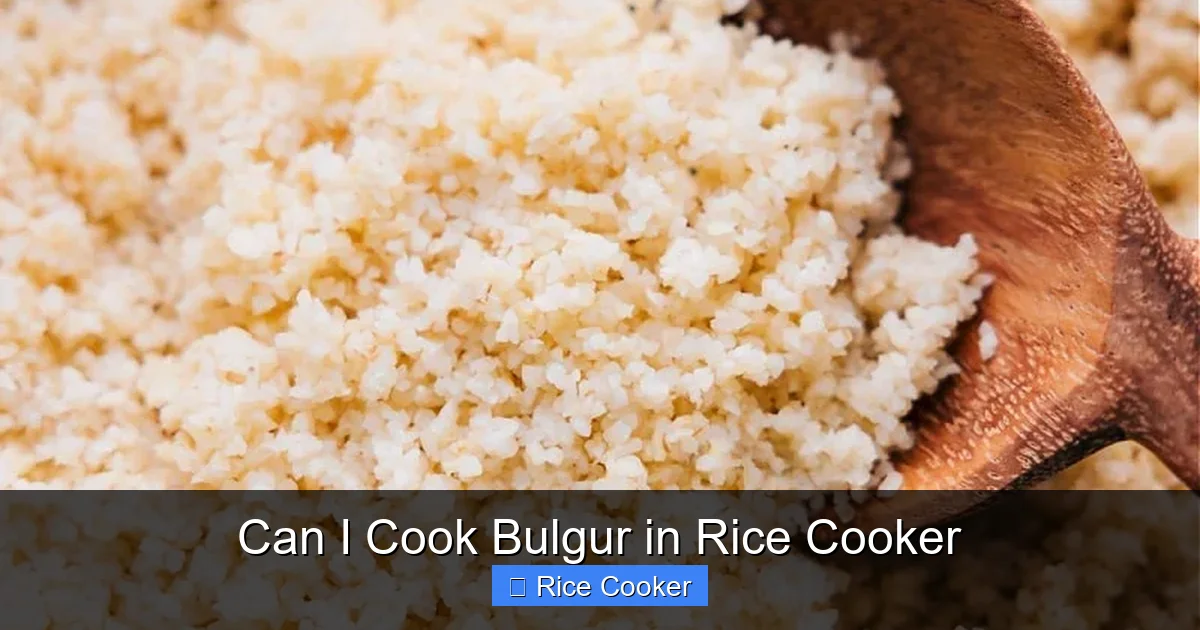 Can I Cook Bulgur in Rice Cooker