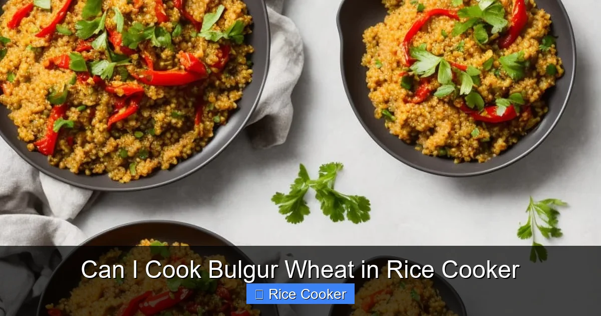 Can I Cook Bulgur Wheat in Rice Cooker