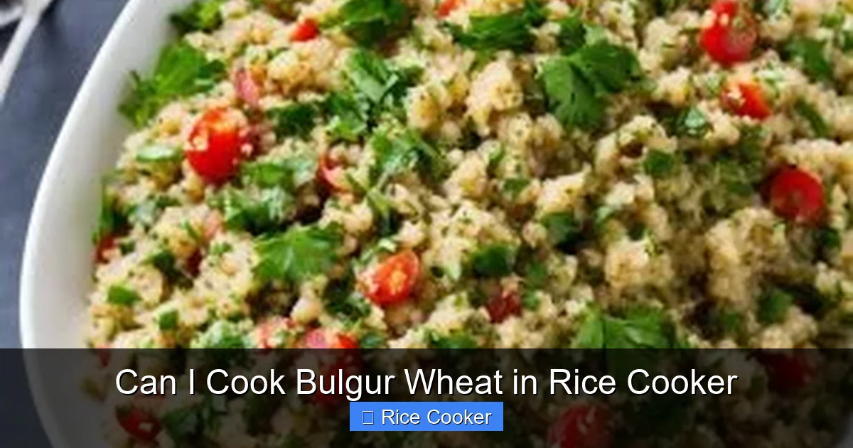 Can I Cook Bulgur Wheat in Rice Cooker