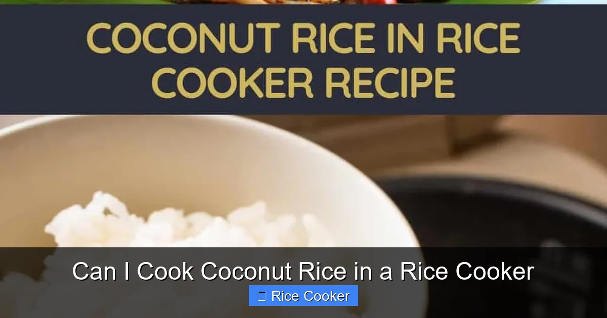 Can I Cook Coconut Rice in a Rice Cooker