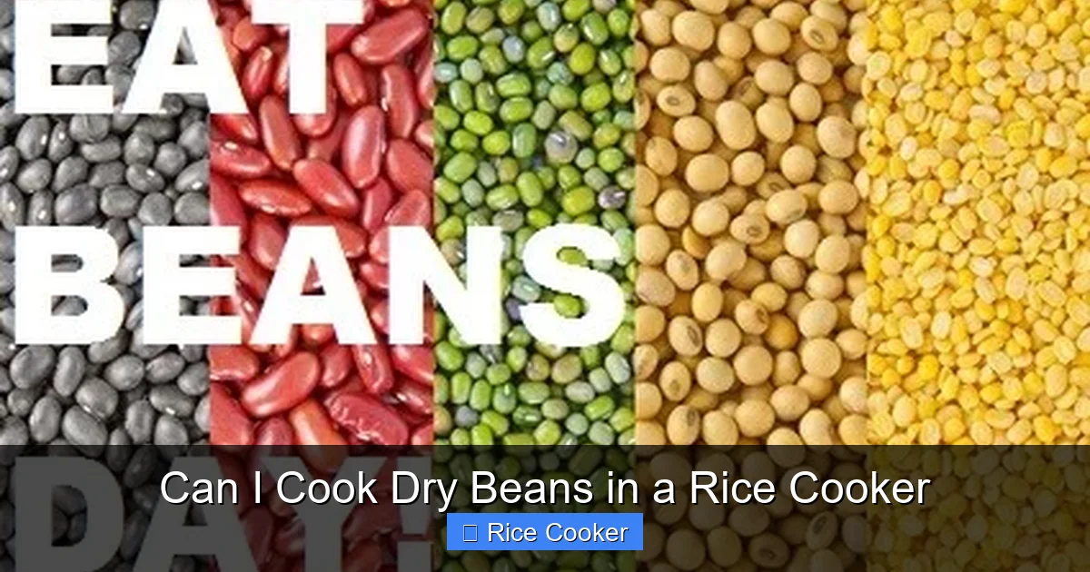Can I Cook Dry Beans in a Rice Cooker