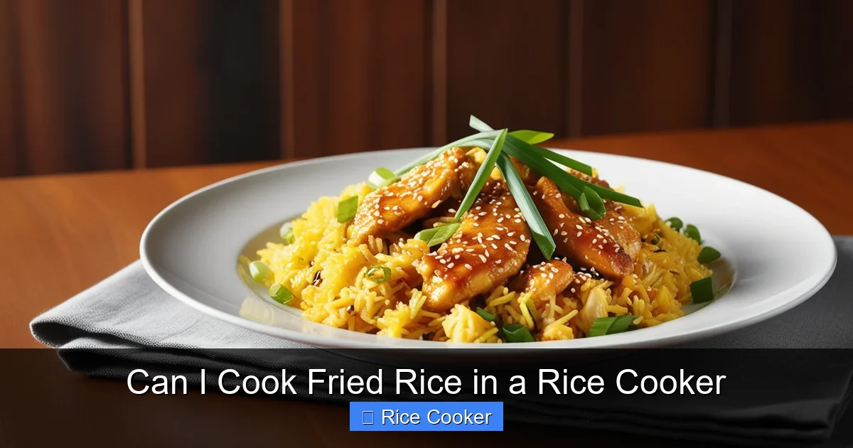 Can I Cook Fried Rice in a Rice Cooker
