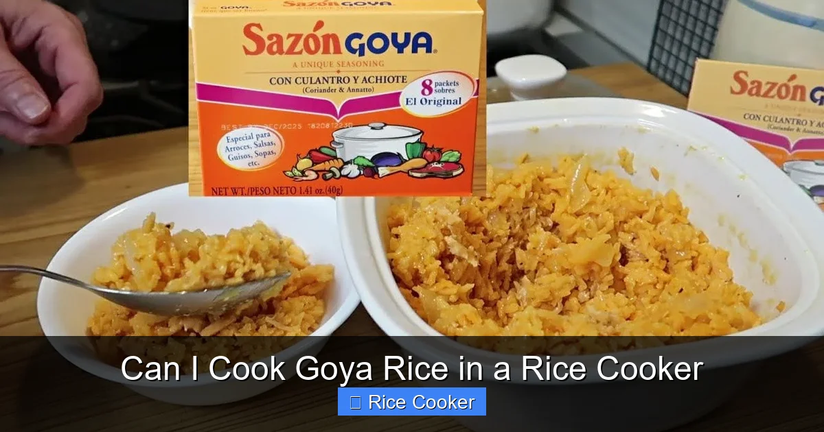 Can I Cook Goya Rice in a Rice Cooker