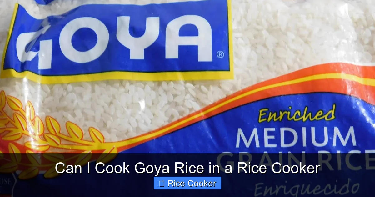 Can I Cook Goya Rice in a Rice Cooker