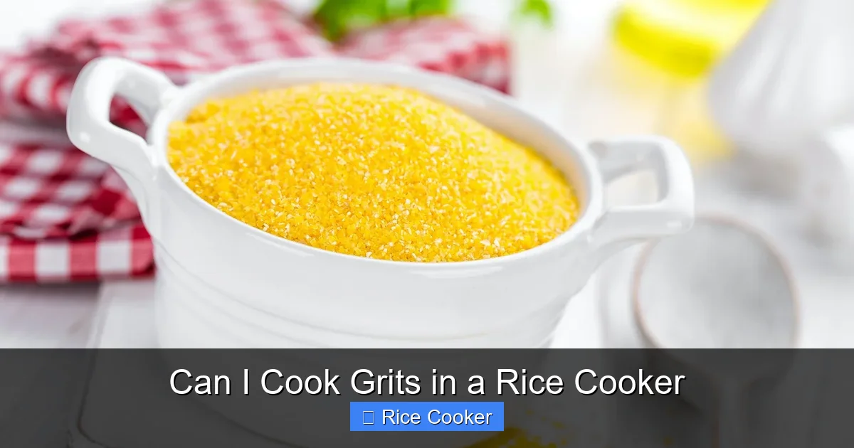Can I Cook Grits in a Rice Cooker