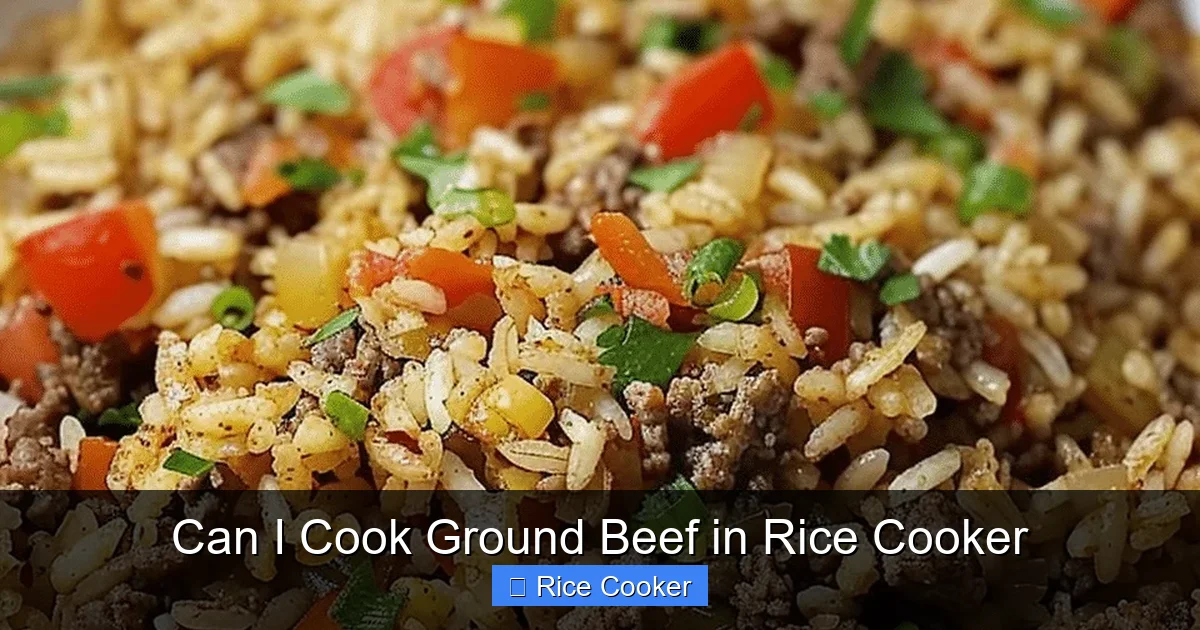 Can I Cook Ground Beef in Rice Cooker