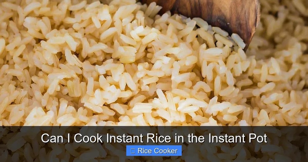 Can I Cook Instant Rice in the Instant Pot