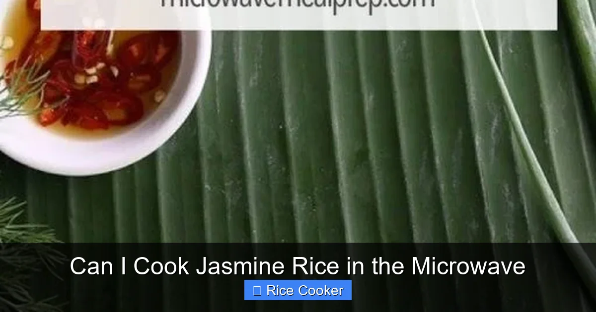 Can I Cook Jasmine Rice in the Microwave