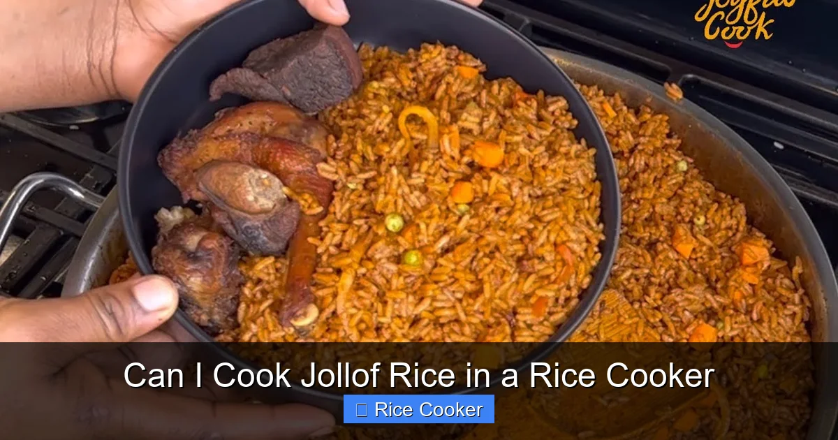 Can I Cook Jollof Rice in a Rice Cooker