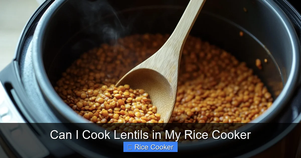Can I Cook Lentils in My Rice Cooker