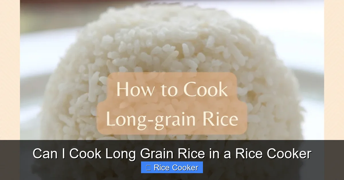 Can I Cook Long Grain Rice in a Rice Cooker