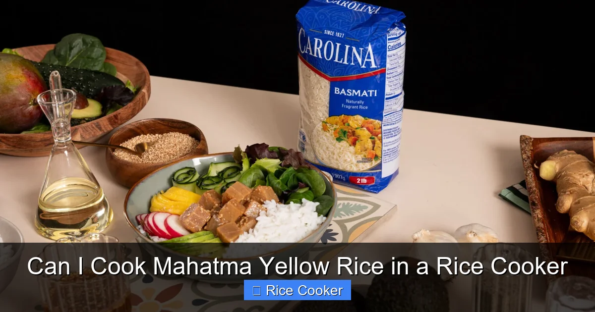 Can I Cook Mahatma Yellow Rice in a Rice Cooker