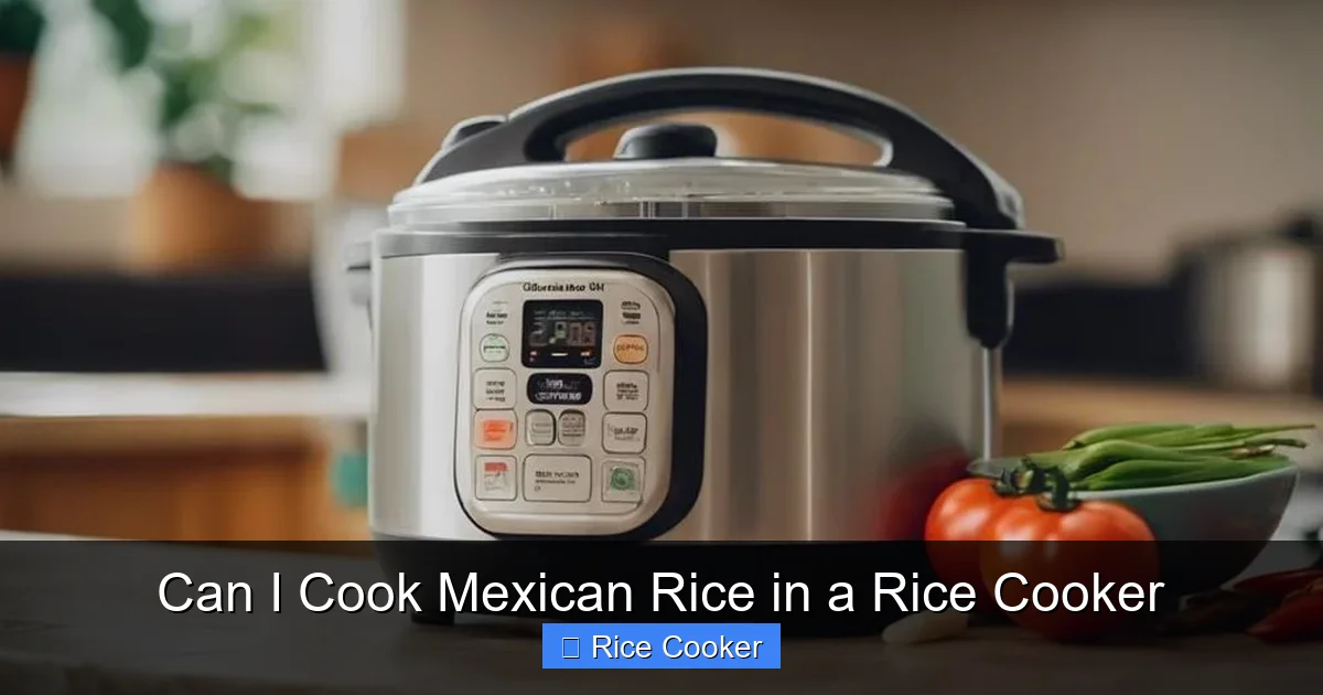 Can I Cook Mexican Rice in a Rice Cooker