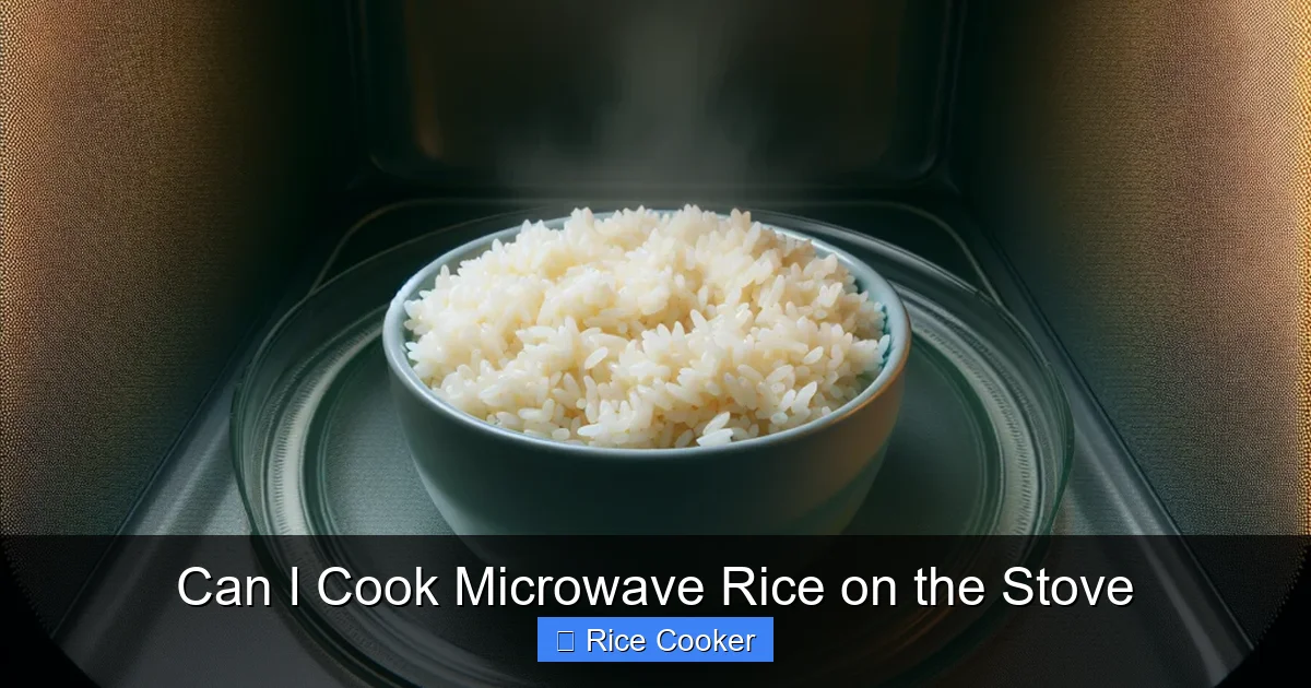 Can I Cook Microwave Rice on the Stove