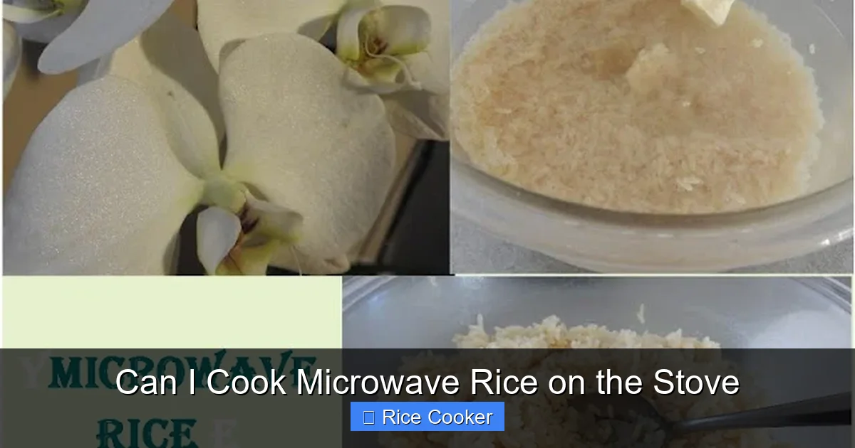Can I Cook Microwave Rice on the Stove