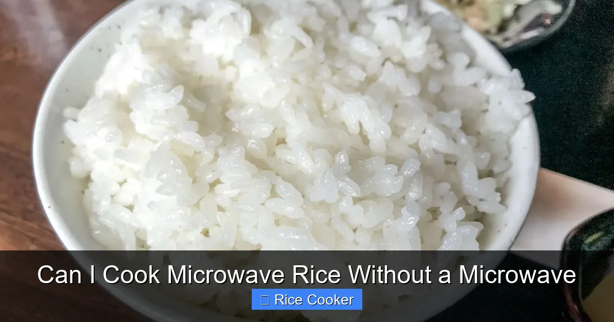 Can I Cook Microwave Rice Without a Microwave