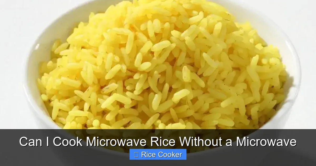 Can I Cook Microwave Rice Without a Microwave