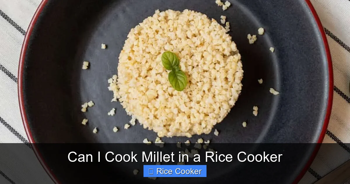 Can I Cook Millet in a Rice Cooker