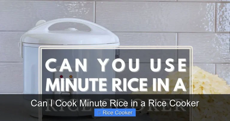 Can I Cook Minute Rice in a Rice Cooker