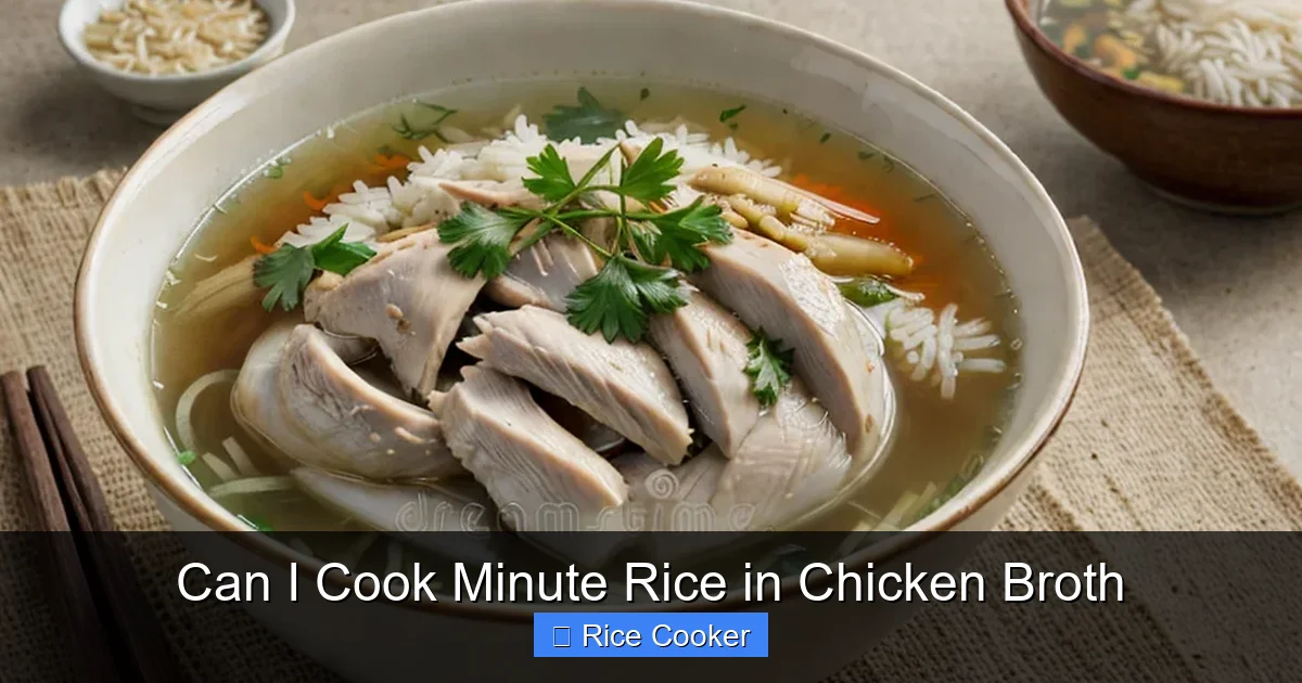 Can I Cook Minute Rice in Chicken Broth