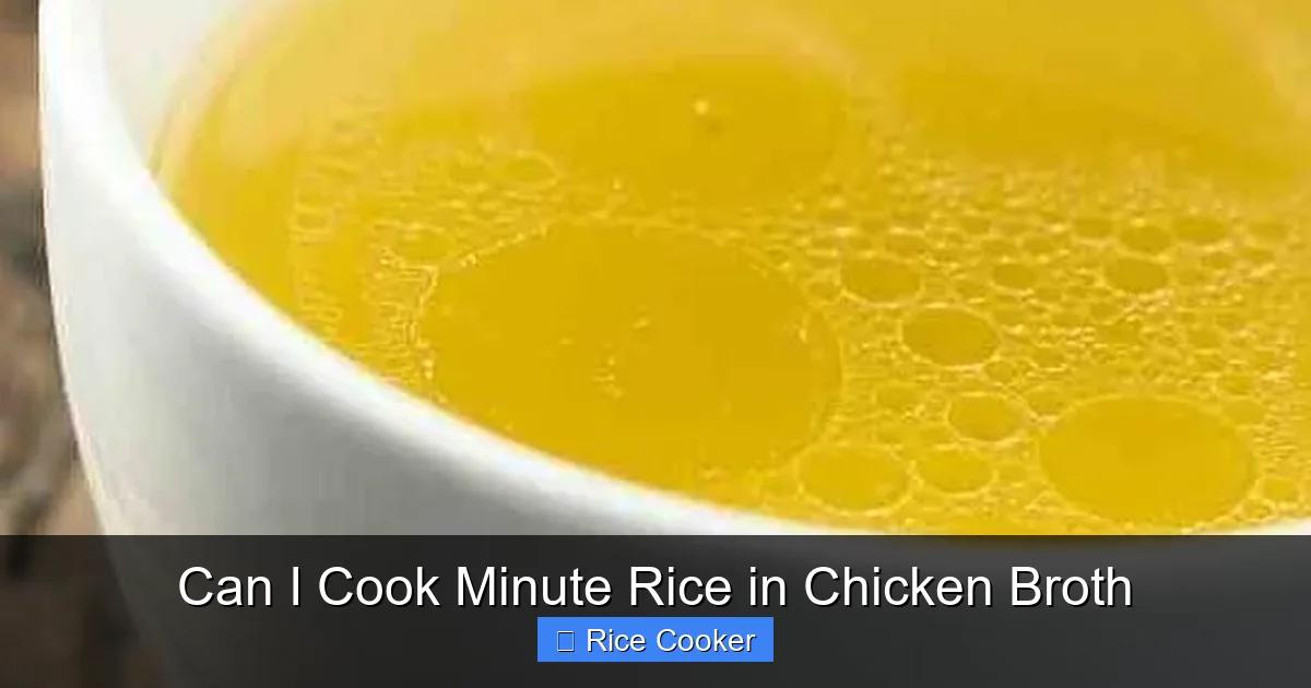 Can I Cook Minute Rice in Chicken Broth