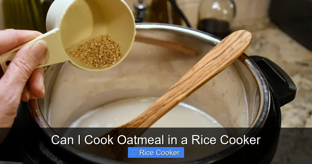 Can I Cook Oatmeal in a Rice Cooker