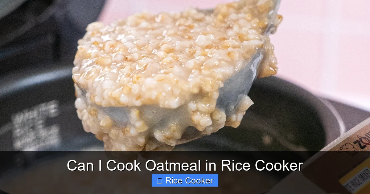 Can I Cook Oatmeal in Rice Cooker
