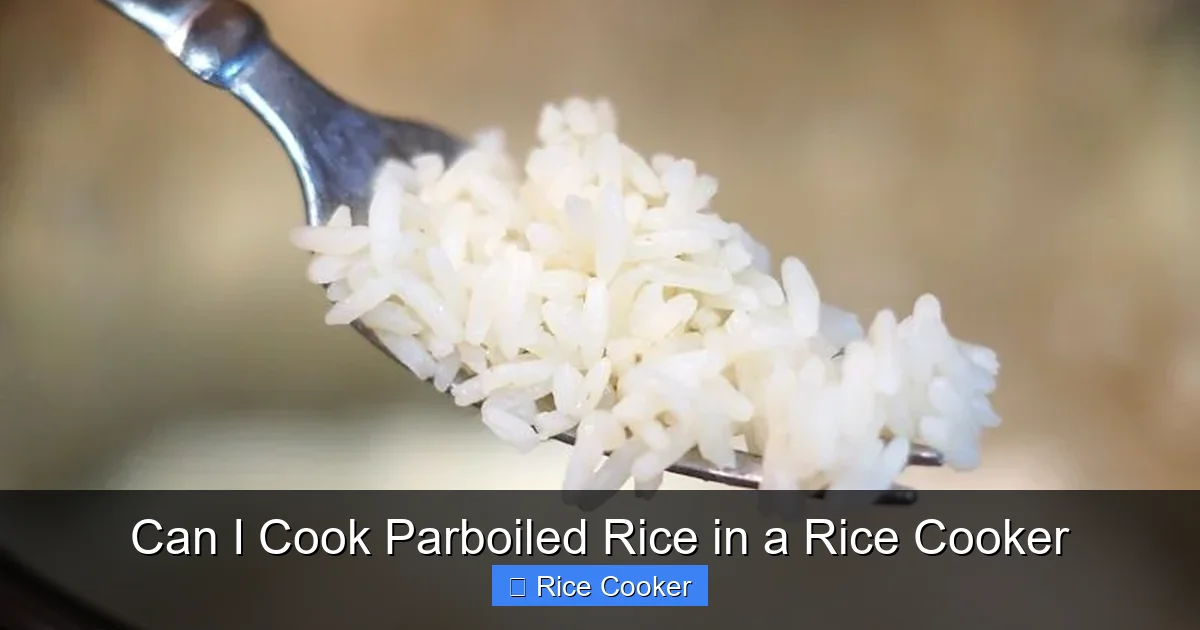 Can I Cook Parboiled Rice in a Rice Cooker