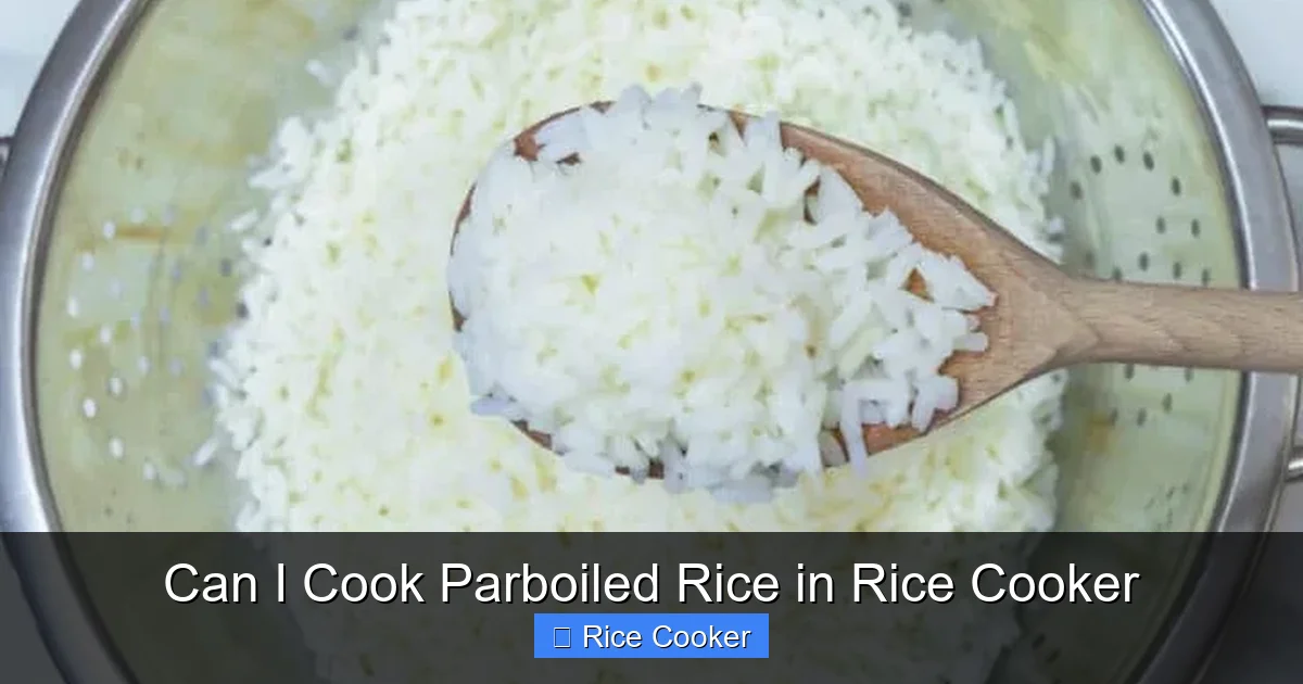 Can I Cook Parboiled Rice in Rice Cooker