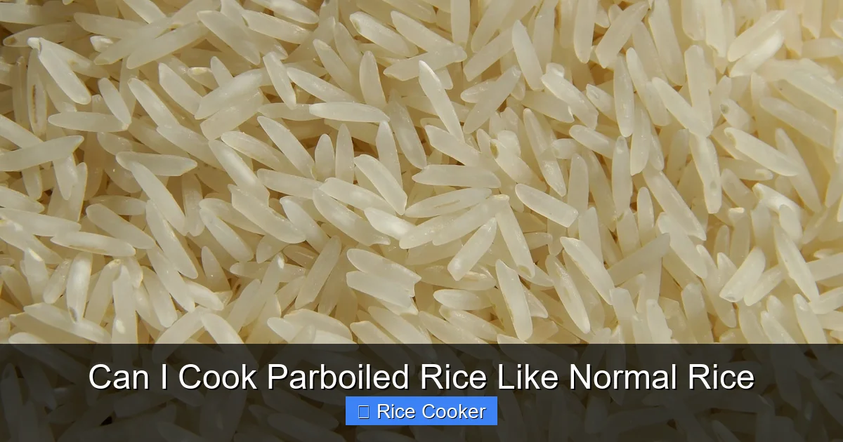 Can I Cook Parboiled Rice Like Normal Rice