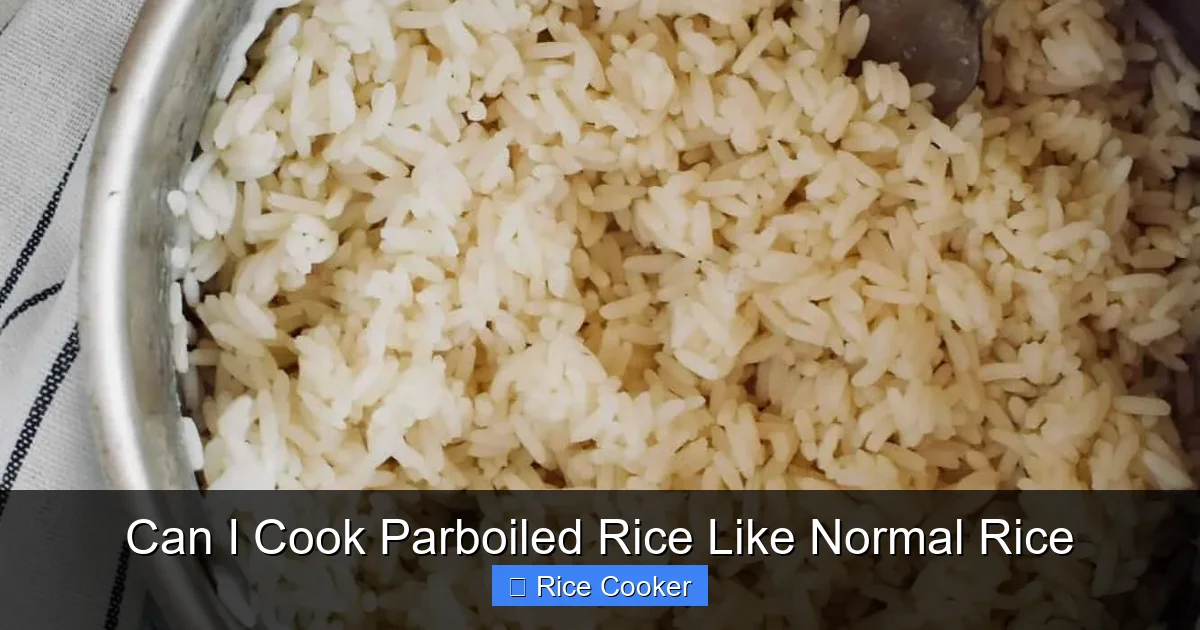 Can I Cook Parboiled Rice Like Normal Rice