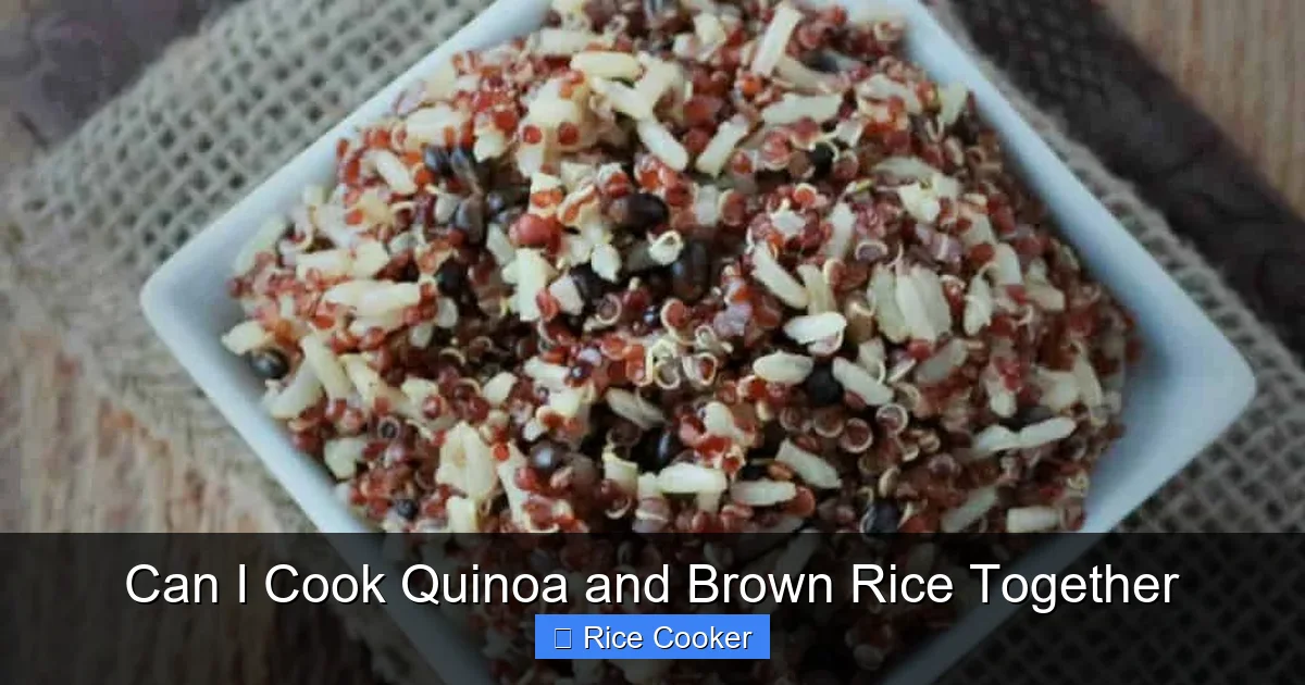Can I Cook Quinoa and Brown Rice Together
