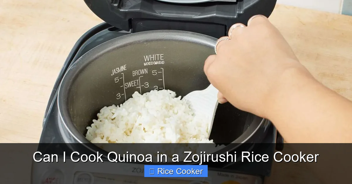Can I Cook Quinoa in a Zojirushi Rice Cooker