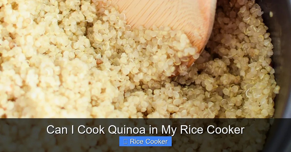 Can I Cook Quinoa in My Rice Cooker
