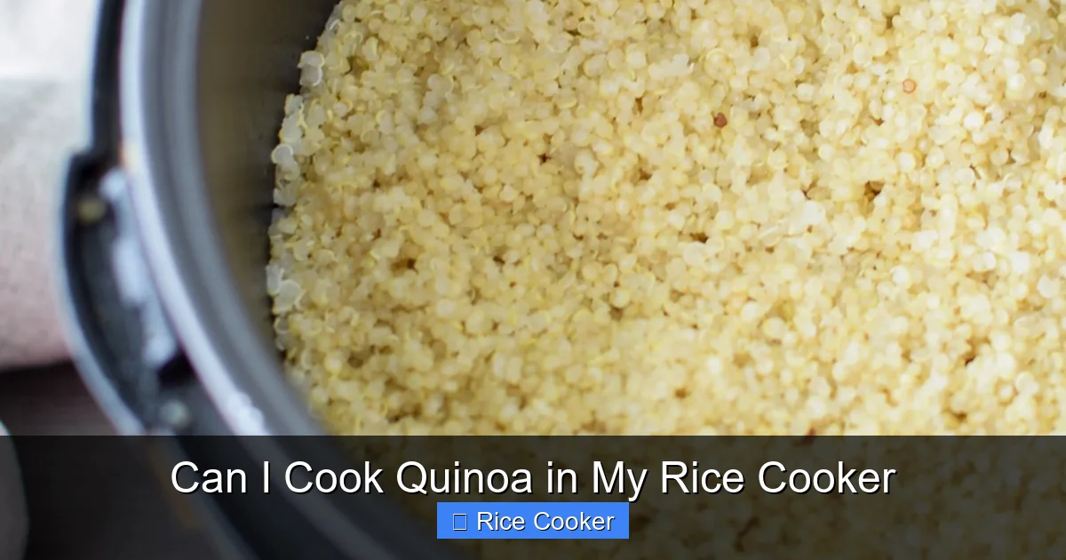 Can I Cook Quinoa in My Rice Cooker