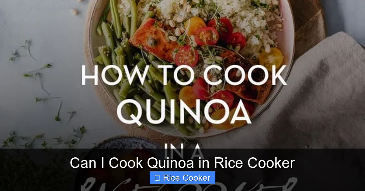 Can I Cook Quinoa in Rice Cooker