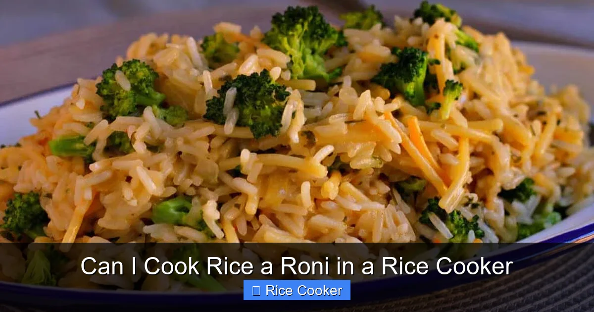 Can I Cook Rice a Roni in a Rice Cooker