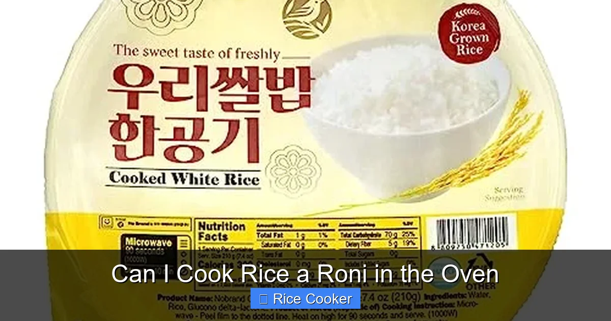 Can I Cook Rice a Roni in the Oven