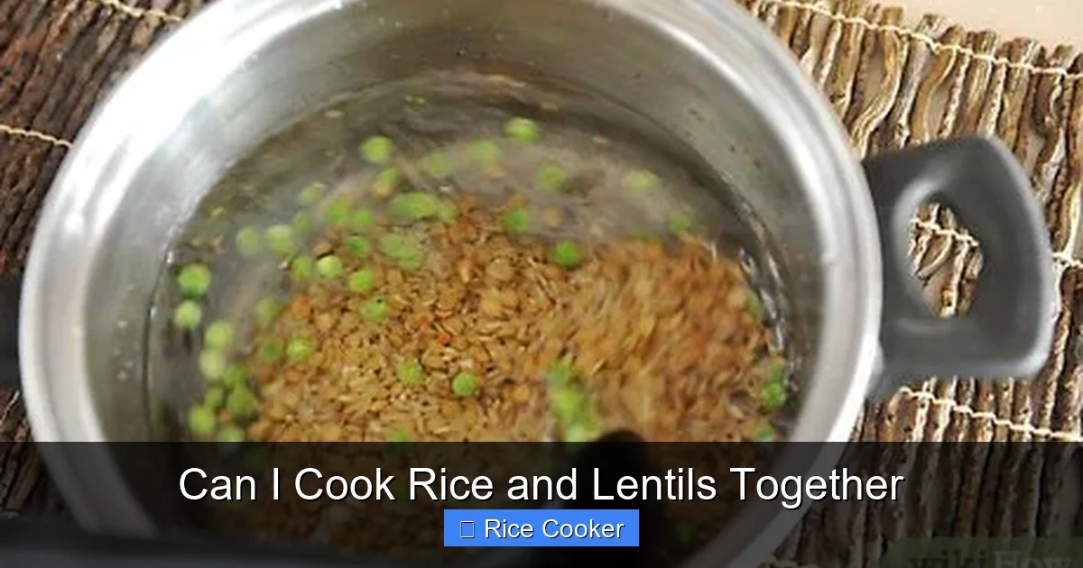 Can I Cook Rice and Lentils Together